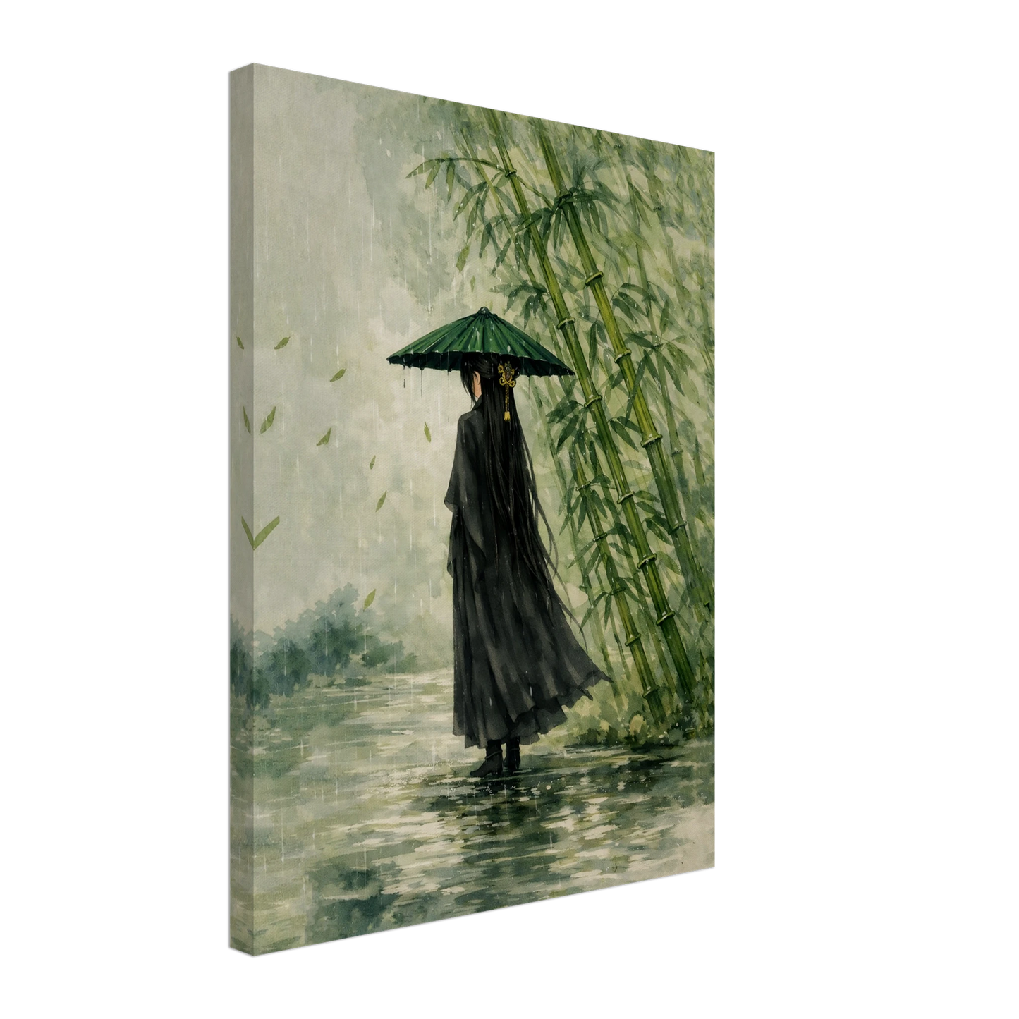Tra Pioggia e Silenzio Canvas arte asiatica premium
