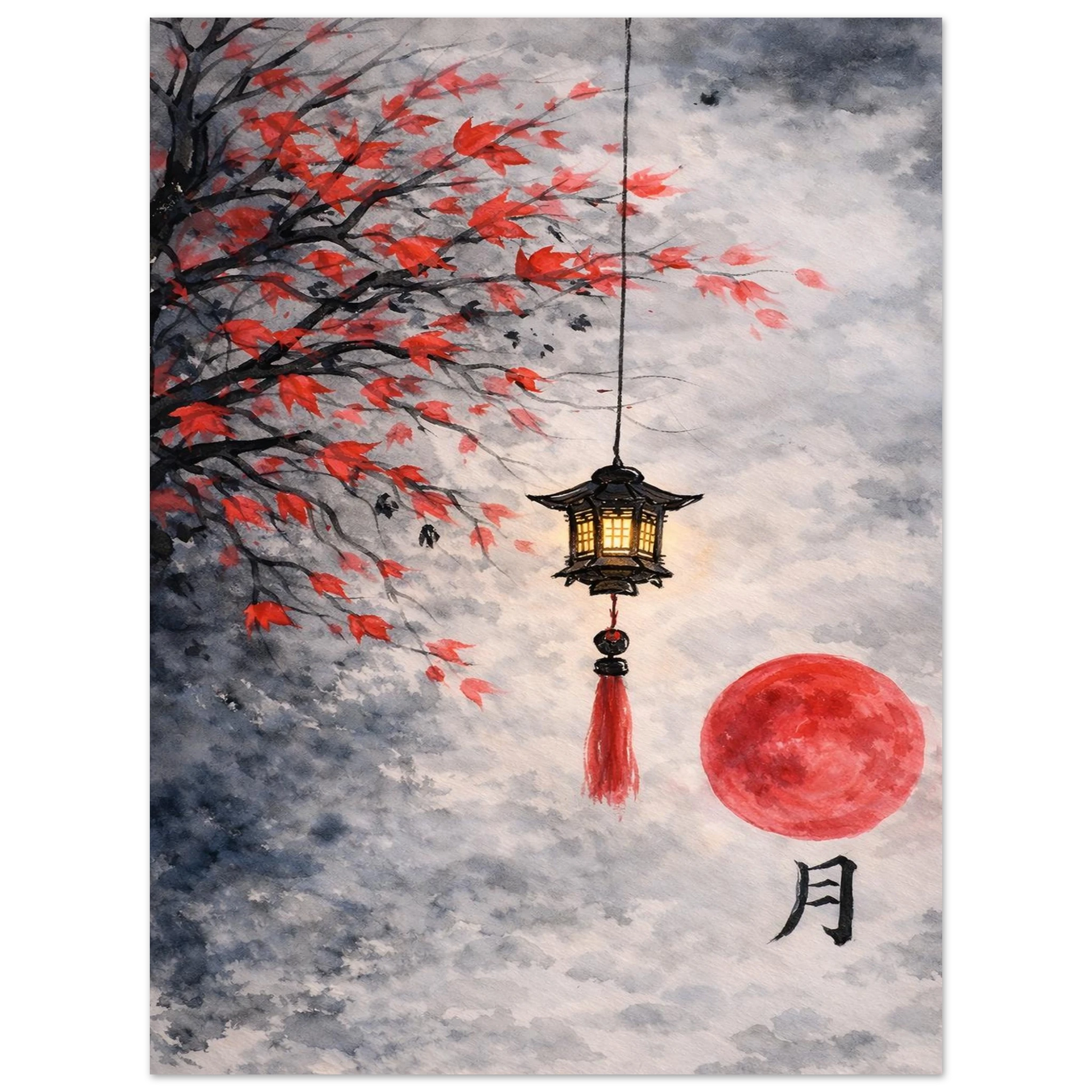Luce d'Autunno Premium Matte Paper Poster arte asiatica premium