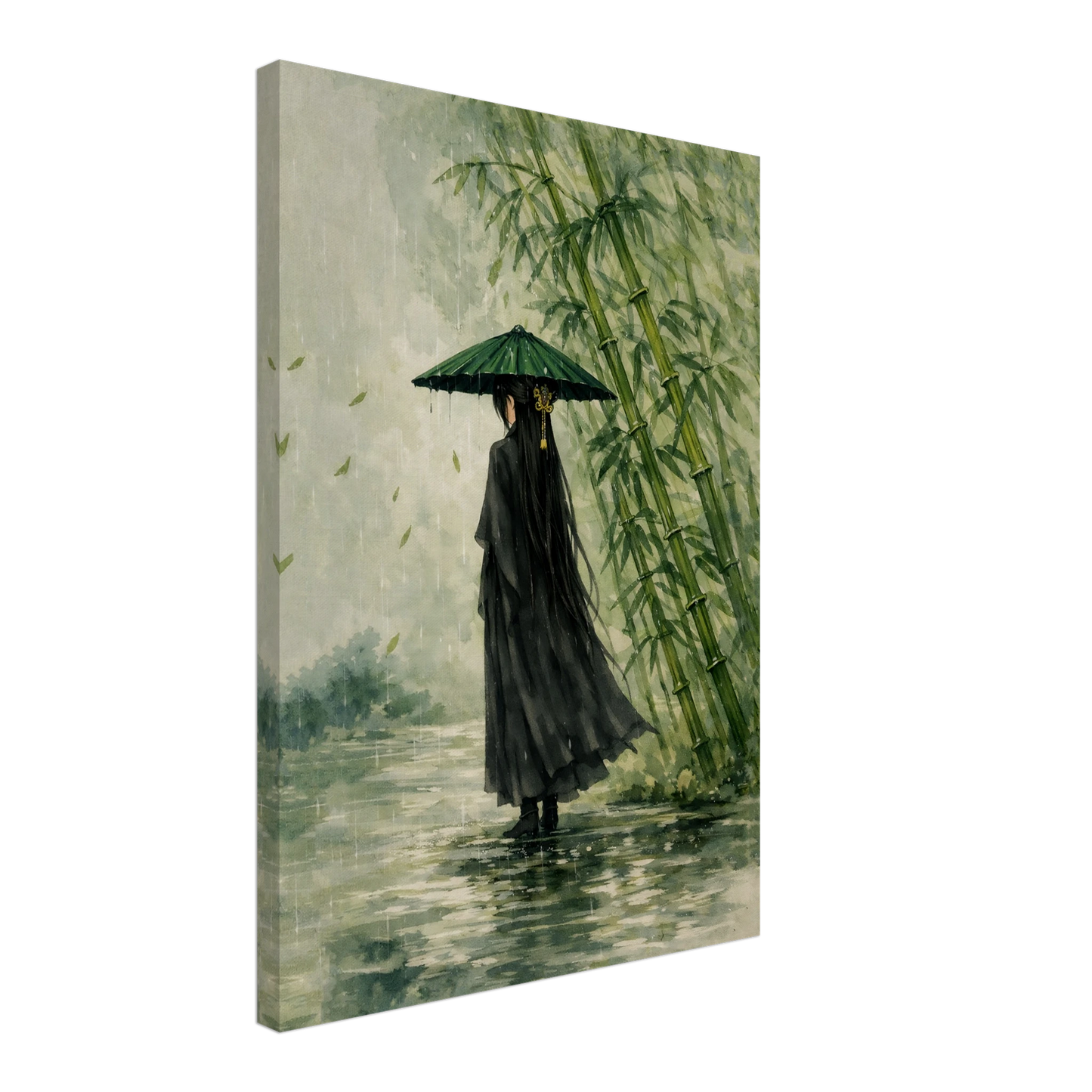 Tra Pioggia e Silenzio Canvas arte asiatica premium