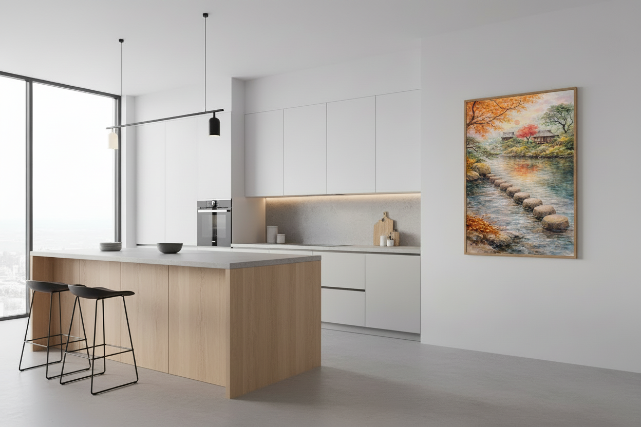 mockup - aldilà del fiume - cucina