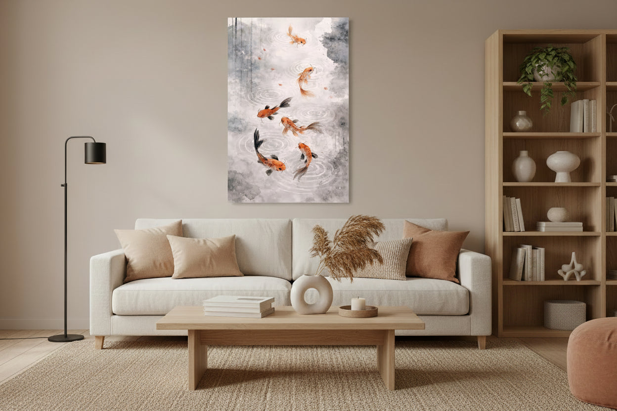 mockup - armonia koi soggiorno - canvas