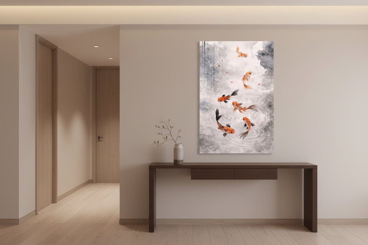 mockup - armonia koi corridoio - canvas