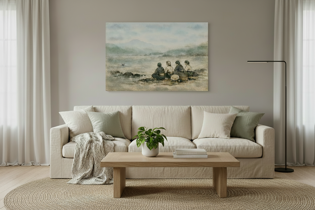 mockup - custodi del mare soggiorno -  canvas