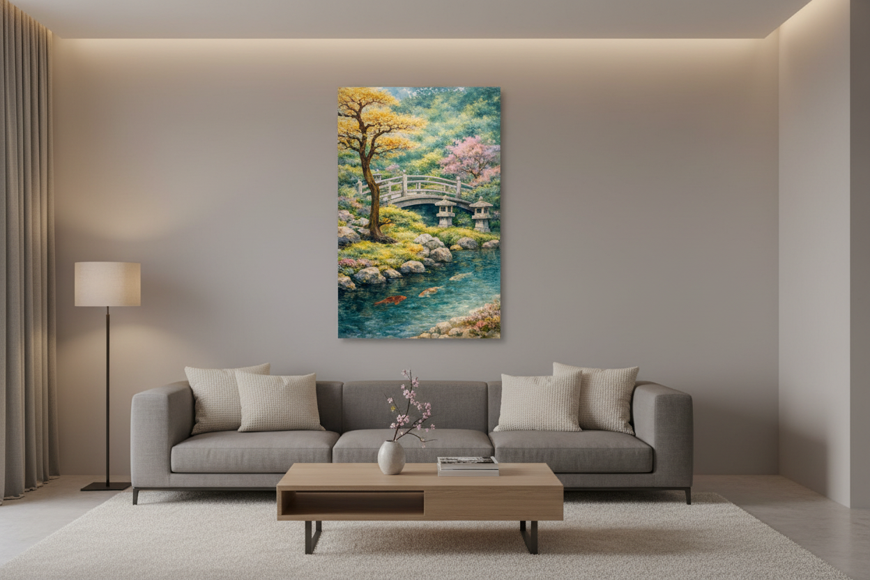 mockup - il ponte della quiete - soggiorno canvas