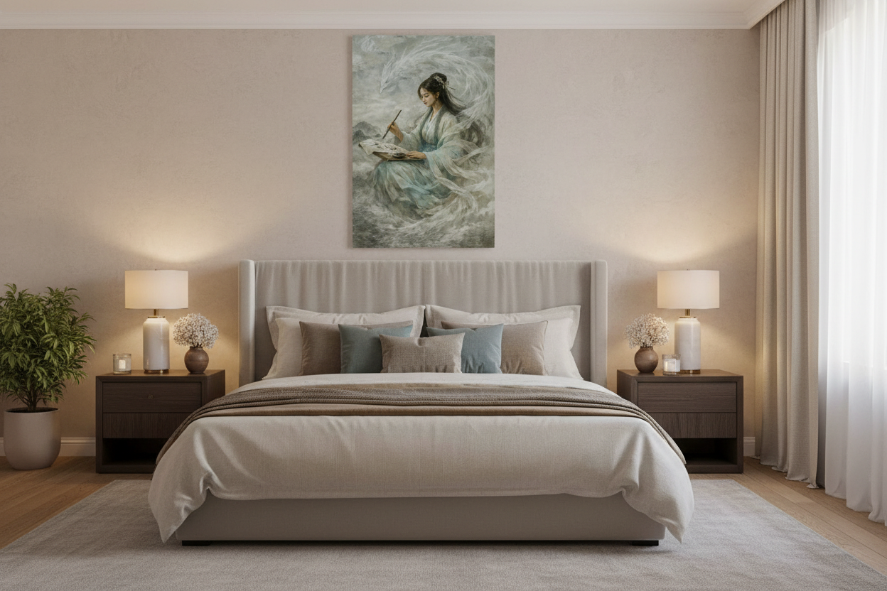 mockup - l'arte della rinascita camera  - canvas