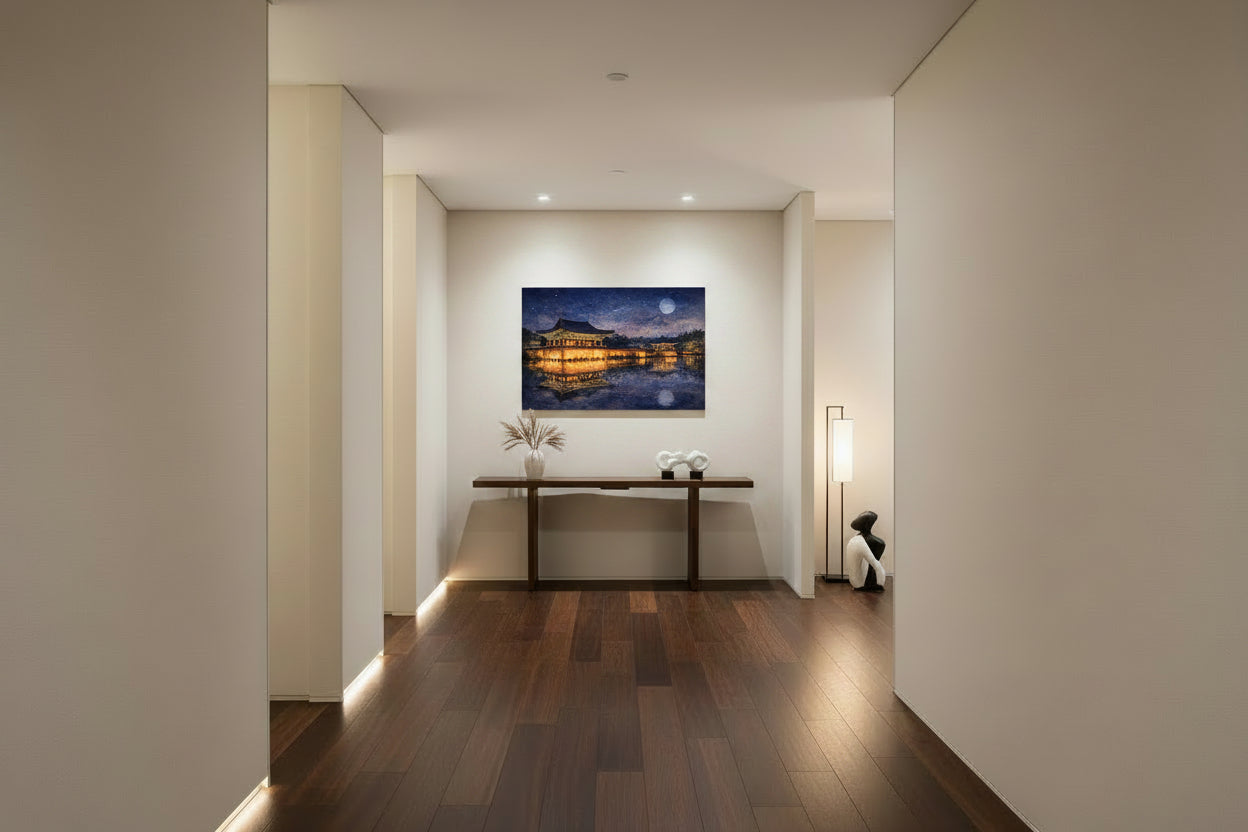 mockup - le luci di donggung palace - corridoio canvas