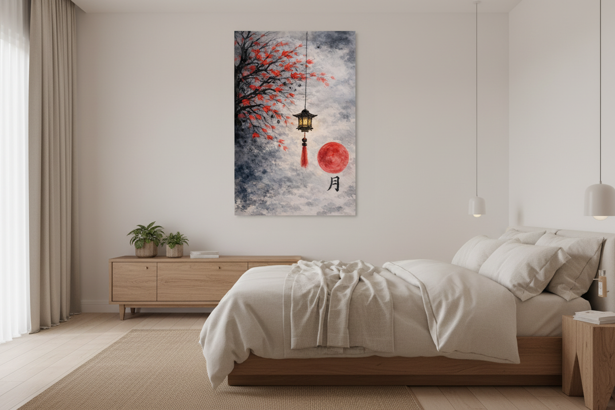 mockup - luce d'autunno - camera canvas