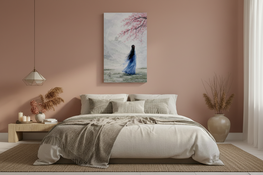 Tra Fiori e Destino Canvas arte asiatica premium