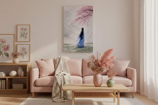 mockup - tra fiori e destino - soggiorno canvas