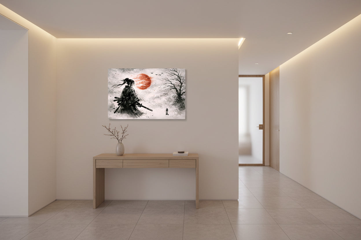mockup - via del guerriero corridoio -  canvas